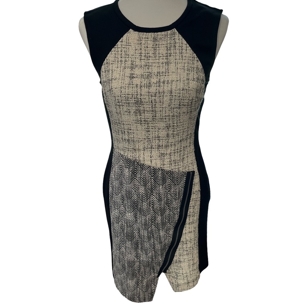 RACHEL Rachel Roy Black and Cream Mini Dress